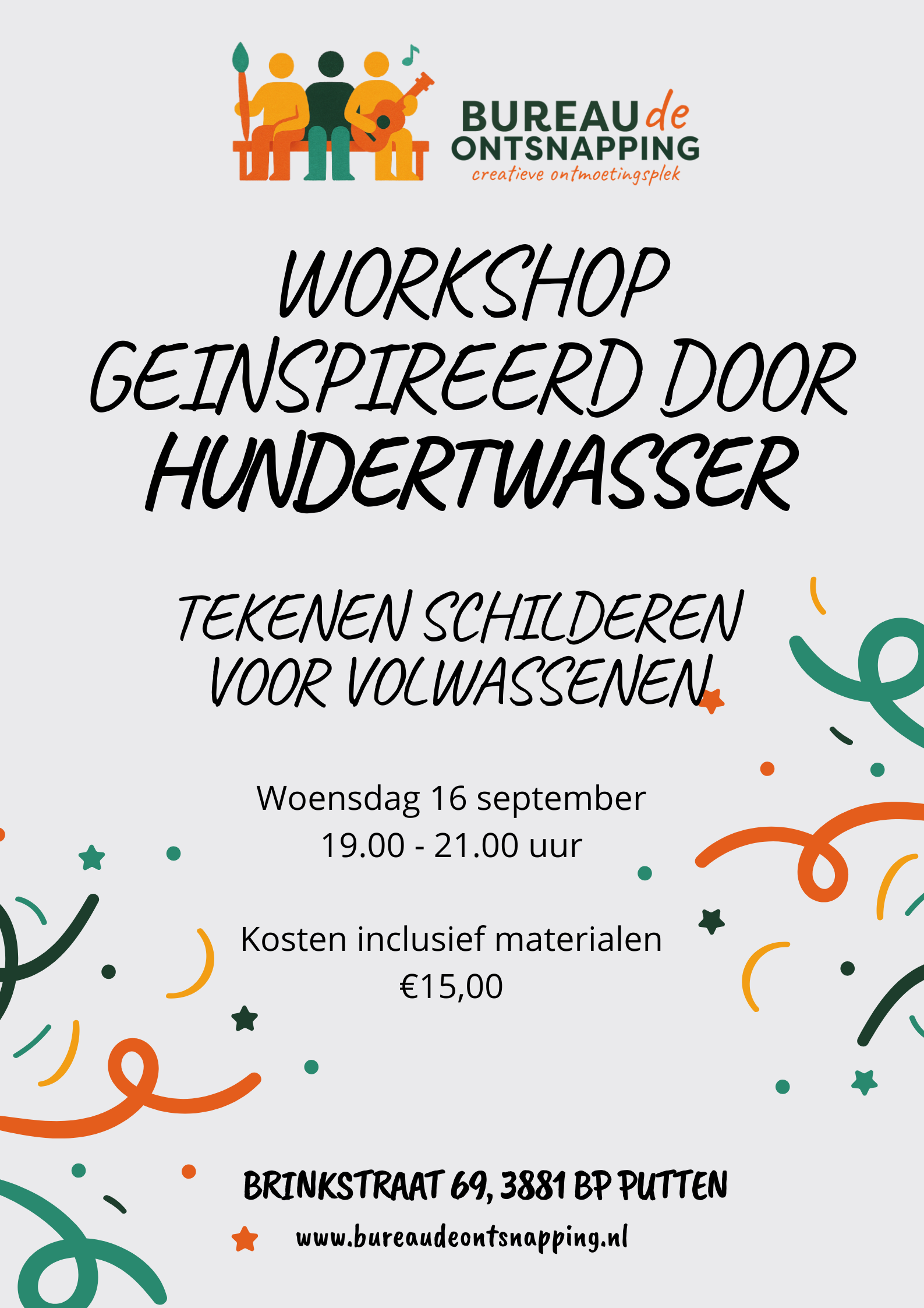 Teken- en Schilderworkshop geïnspireerd door Hundertwasser