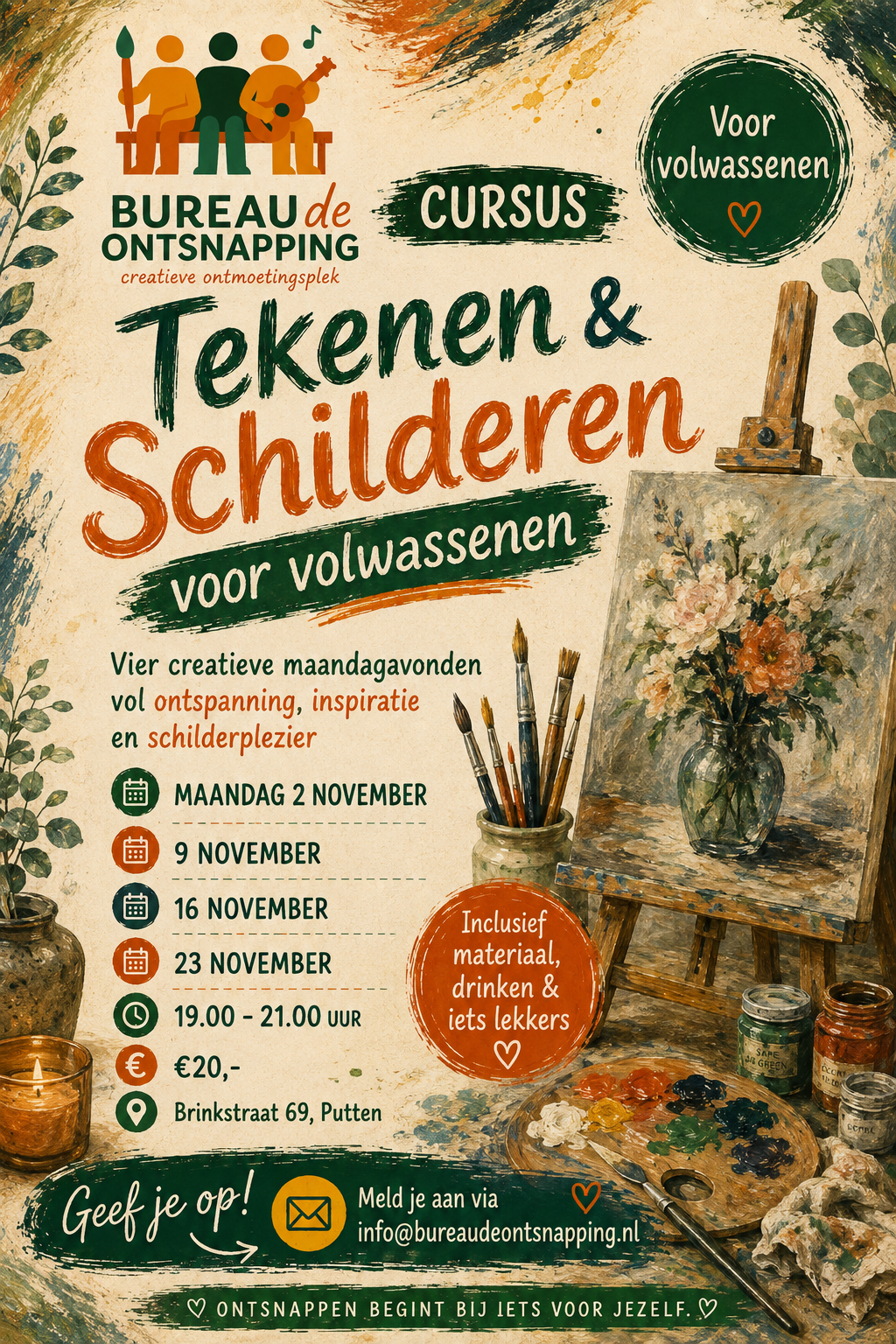 Cursus Tekenen en Schilderen voor Volwassenen