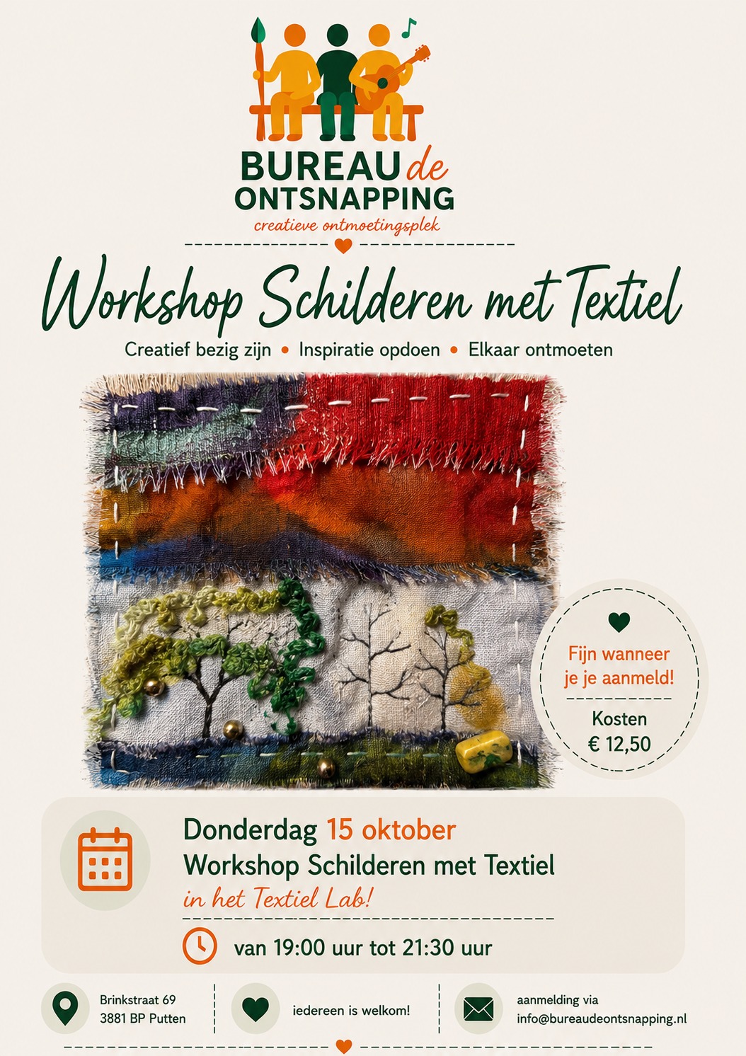 Workshop Schilderen met Textiel